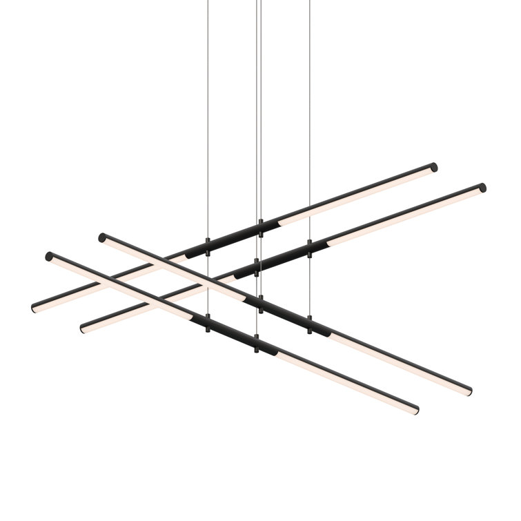 Tik-Tak 47.5" Satin Black Aluminum LED Pendant Light