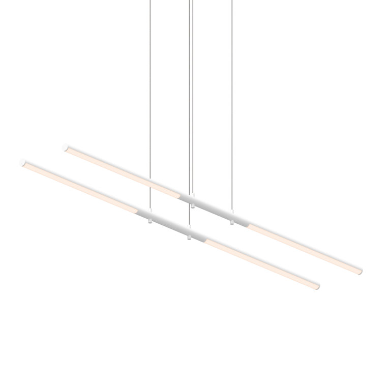Satin White 47.5" Aluminum LED Pendant Light
