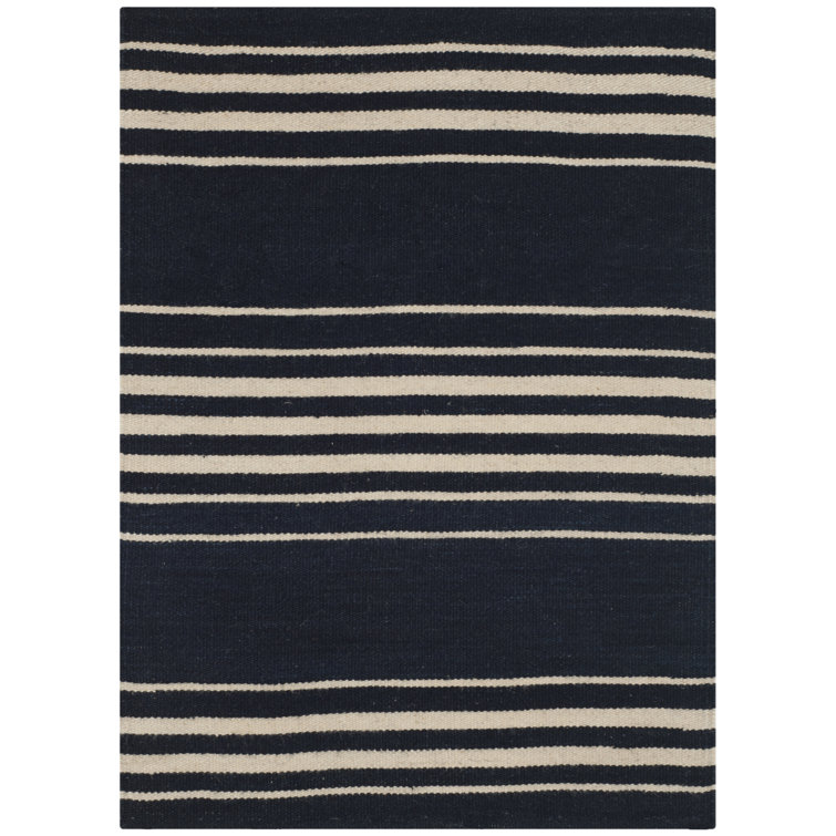Cinder Stripe Handwoven Wool Indoor Accent Rug