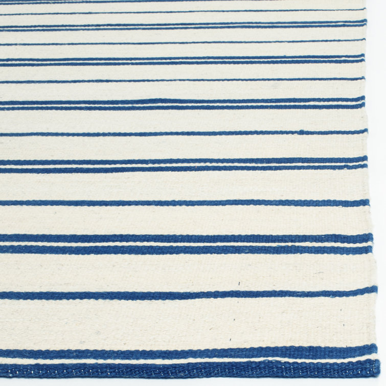 Pacific Stripe Hand-Woven Wool Flatweave 4' x 6' Rug