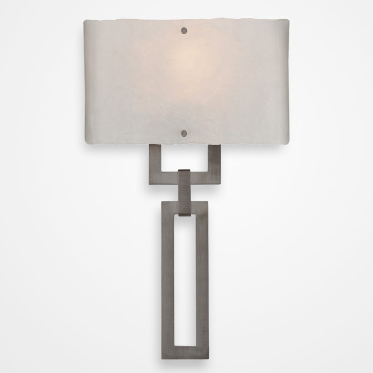 Carlyle Dimmable Wall Sconce in Flat Bronze with Frosted Granite Shade