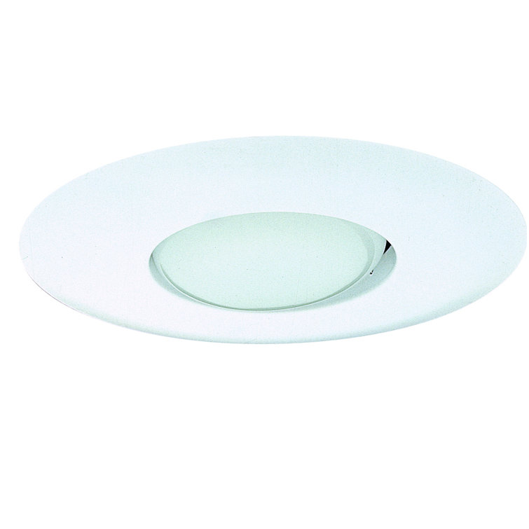 White 6-Inch Circular Open Trim with Socket Bracket