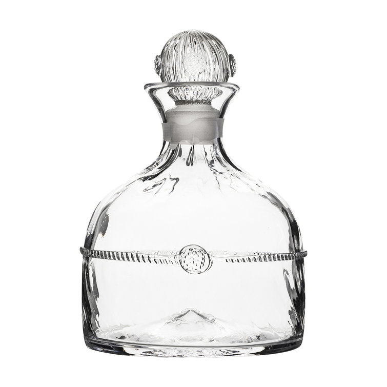 Juliska Graham Optic Glass Whiskey Decanter with Berry Thread
