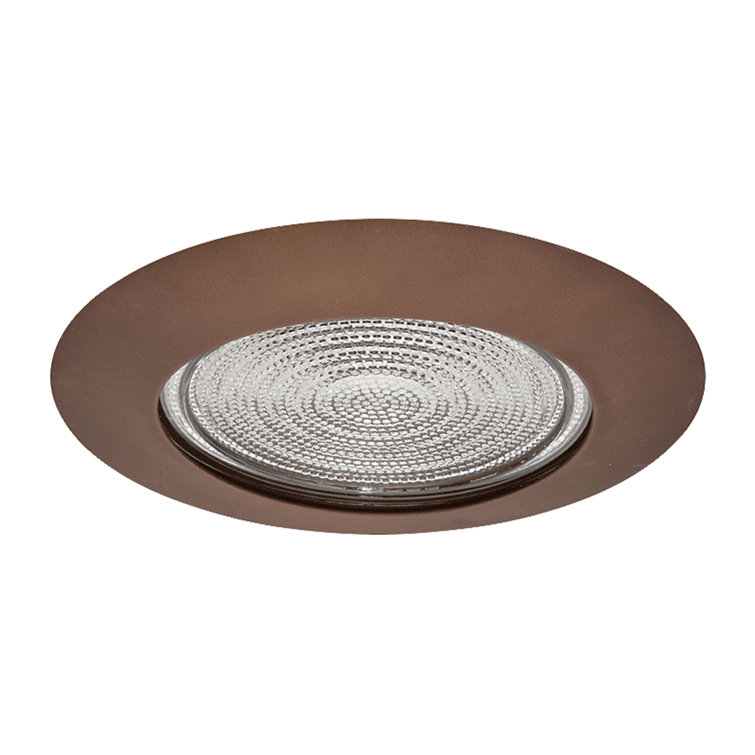 6-Inch Oil-Rubbed Bronze Recessed Shower Trim with Glass Lens