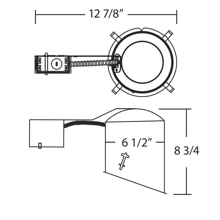 6-Inch Grey Aluminum IC Rated Sloped Recessed Lighting Housing