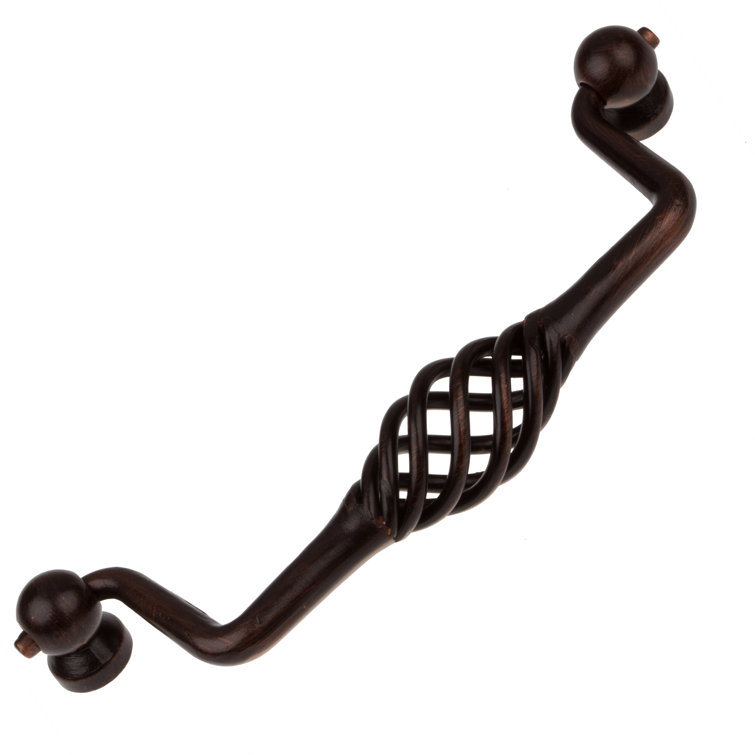 Oil Rubbed Bronze Birdcage Drawer Pull with Mounting Hardware
