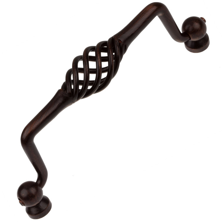 Oil Rubbed Bronze Birdcage Drawer Pull with Mounting Hardware