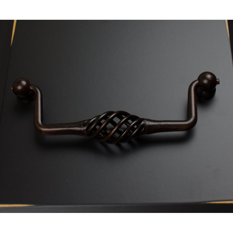 Oil Rubbed Bronze Birdcage Drawer Pull with Mounting Hardware