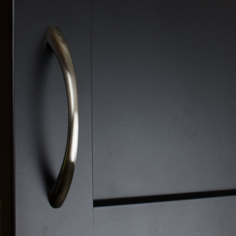 Brushed Nickel 3.75'' Arch Cabinet Pull with Mounting Hardware