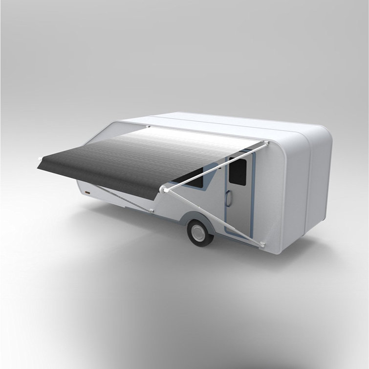 Gray Retractable PVC RV and Patio Awning