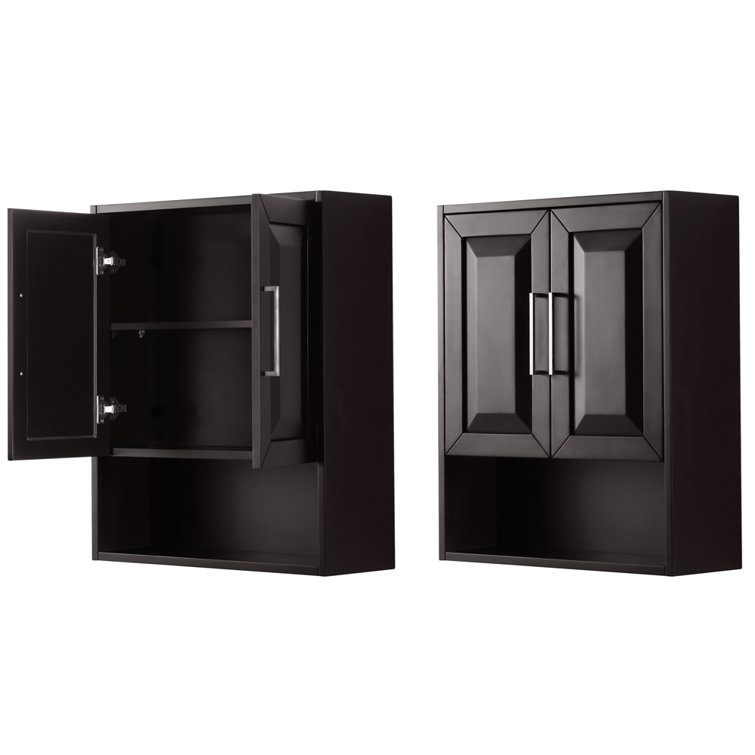 Daria 25" Dark Espresso Wall-Mounted Bathroom Storage Cabinet