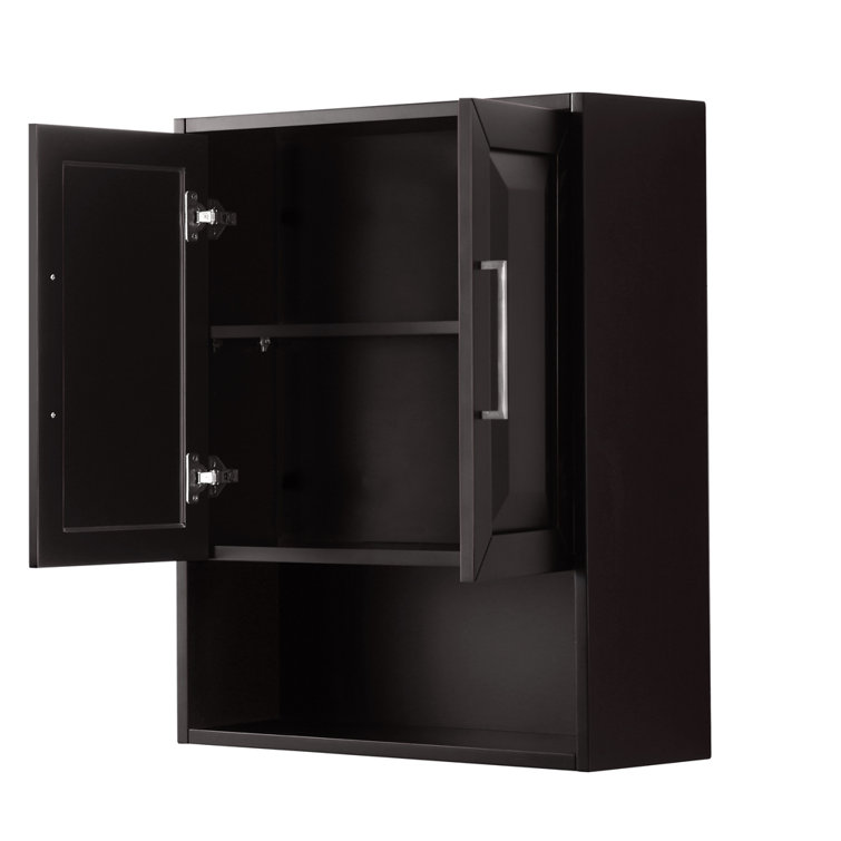 Daria 25" Dark Espresso Wall-Mounted Bathroom Storage Cabinet