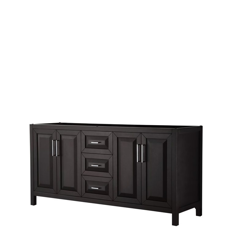 White Double Freestanding Bathroom Vanity with Marble Top