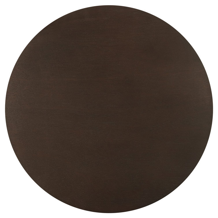 Espresso Sheesham Solid Wood Round Modern End Table