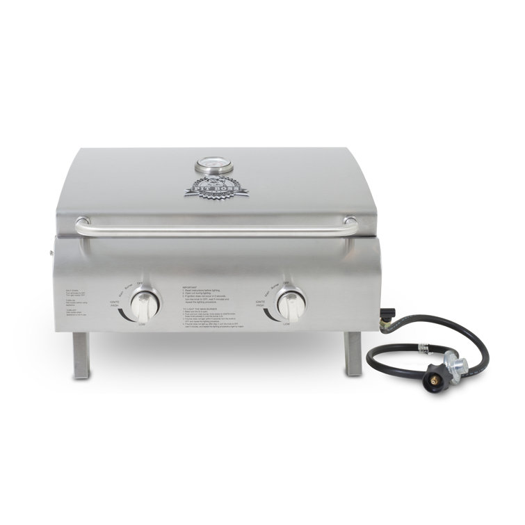 Pit Boss 22" Stainless Steel 2-Burner Portable Propane Gas Grill