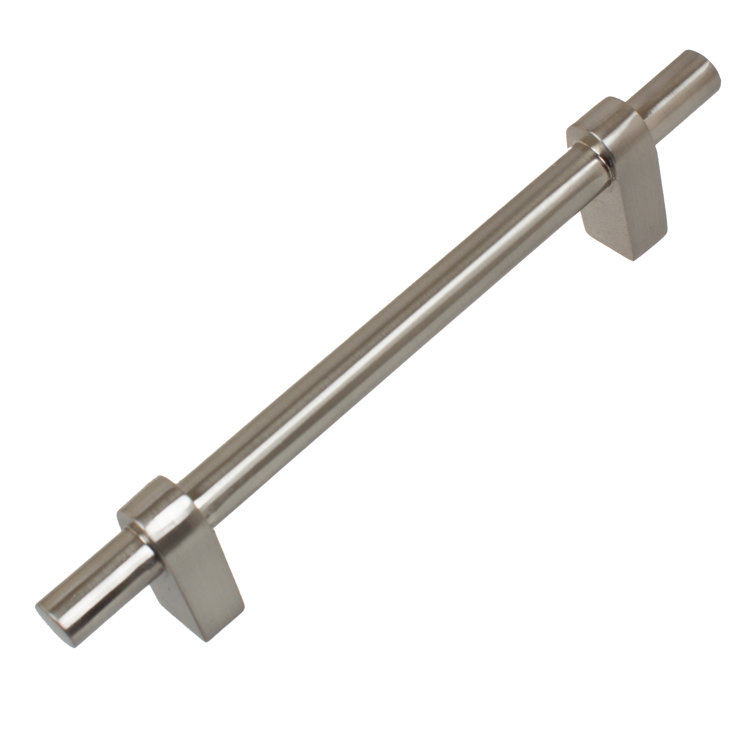 Satin Nickel Brushed T-Bar Cabinet Pull with Mounting Hardware