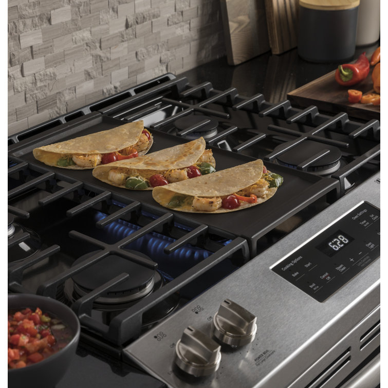 30" Stainless Steel Slide-In Gas Range with Griddle