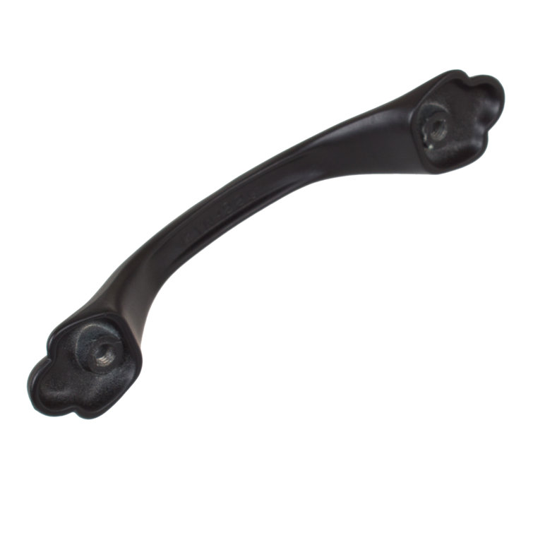Matte Black Rustic Arch Cabinet Pull with Mounting Hardware