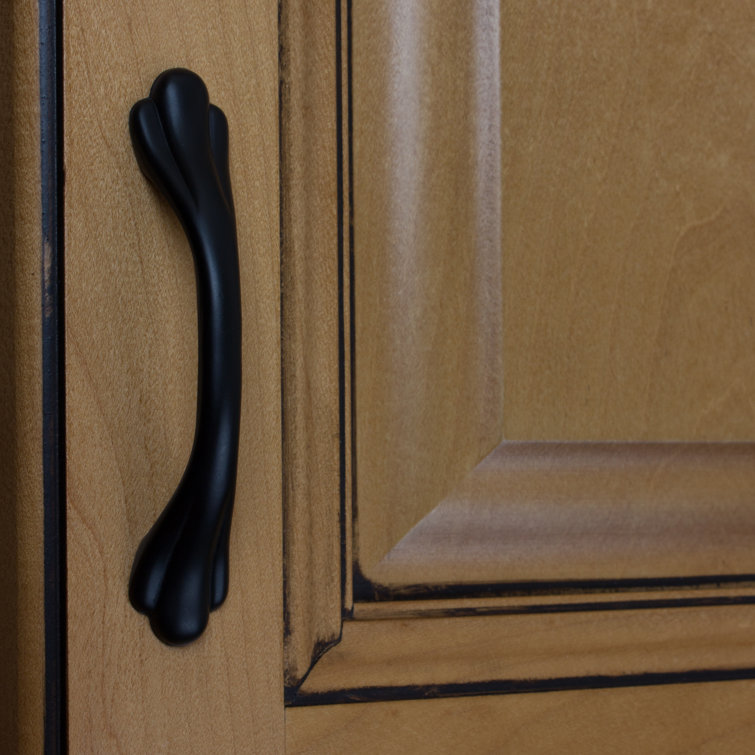 Matte Black Rustic Arch Cabinet Pull with Mounting Hardware