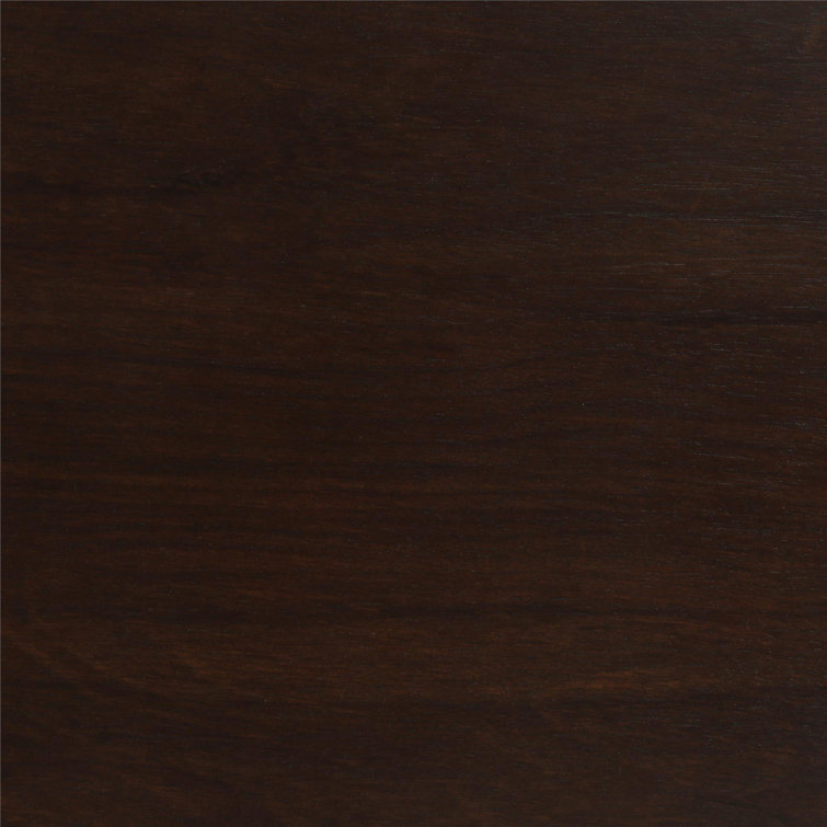 Espresso Wood Veneer Mid-Century Round Coffee Table