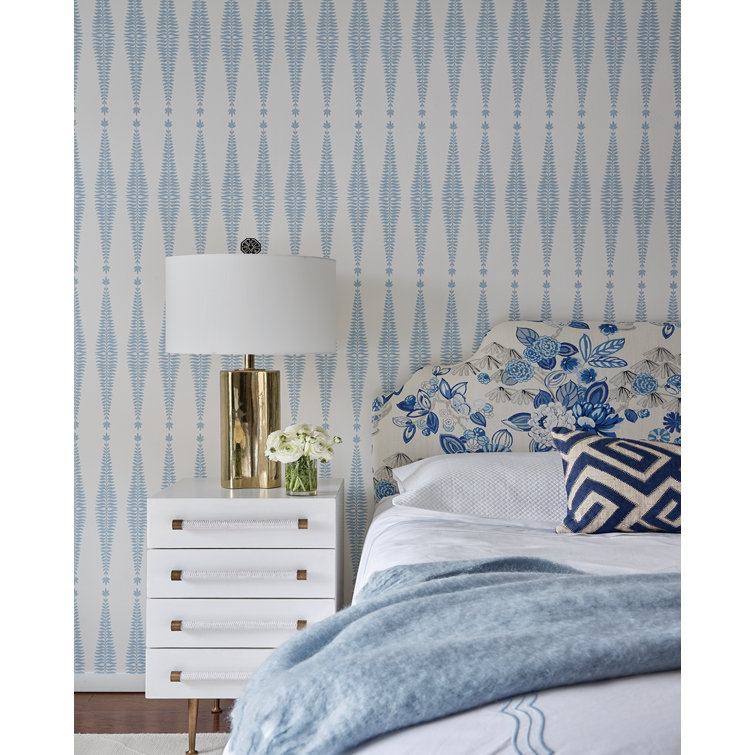 Bone Matte Paper Fern Tree Wallpaper Roll