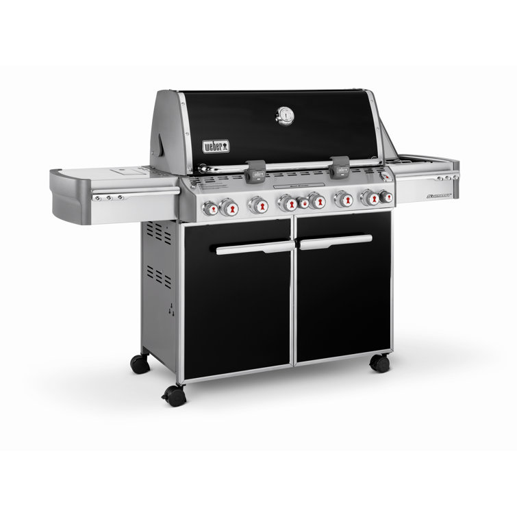 Weber Summit E-670 6-Burner Black Propane Gas Grill with Rotisserie