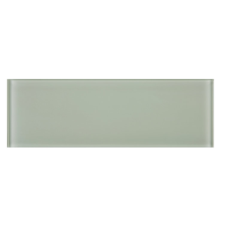 Gray 4'' x 12'' Glass Mosaic Subway Tile
