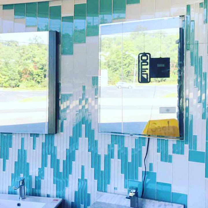 Blue Green Glass Mosaic Subway Tile for Kitchen and Bathroom