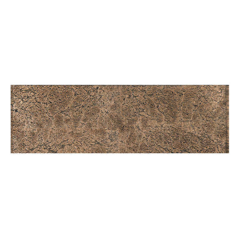 Brown 4'' x 12'' Glass Mosaic Subway Tile