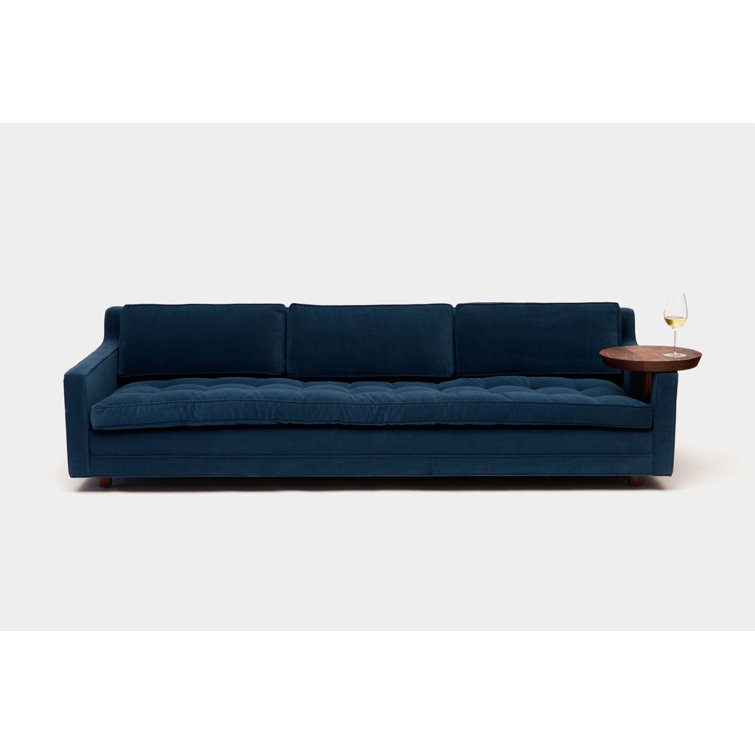 Walnut Round Solid Wood Sofa Tray
