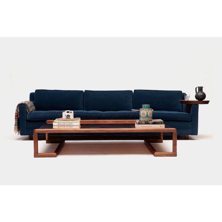 Walnut Round Solid Wood Sofa Tray