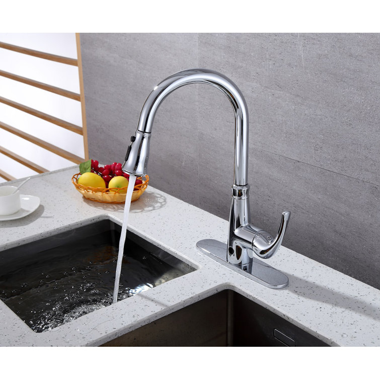 Chrome Single-Handle Pull-Down Touchless Kitchen Faucet