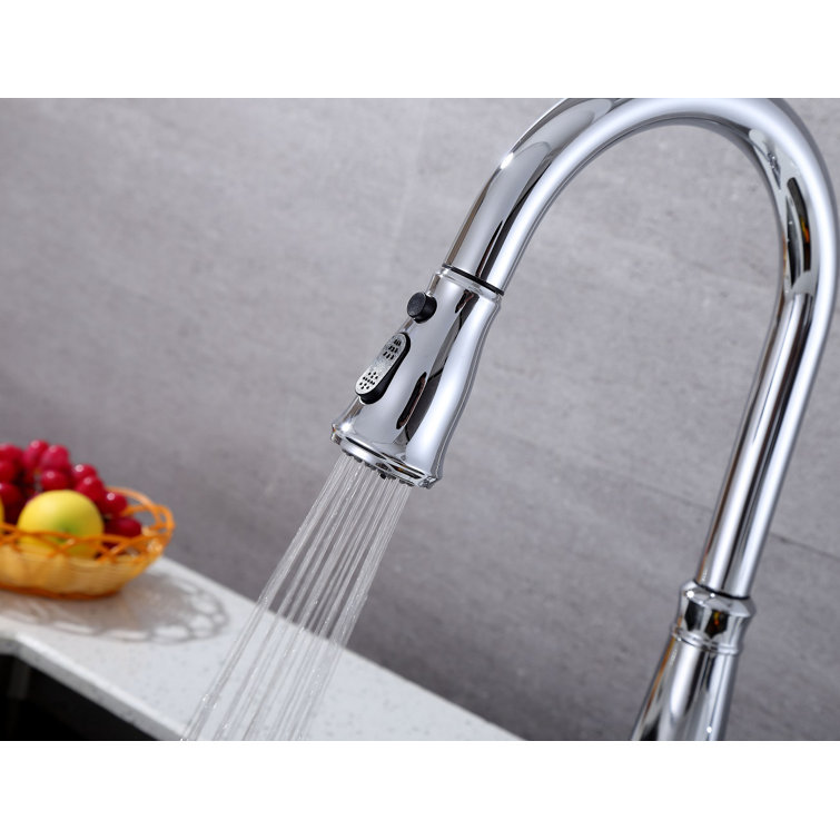 Chrome Single-Handle Pull-Down Touchless Kitchen Faucet