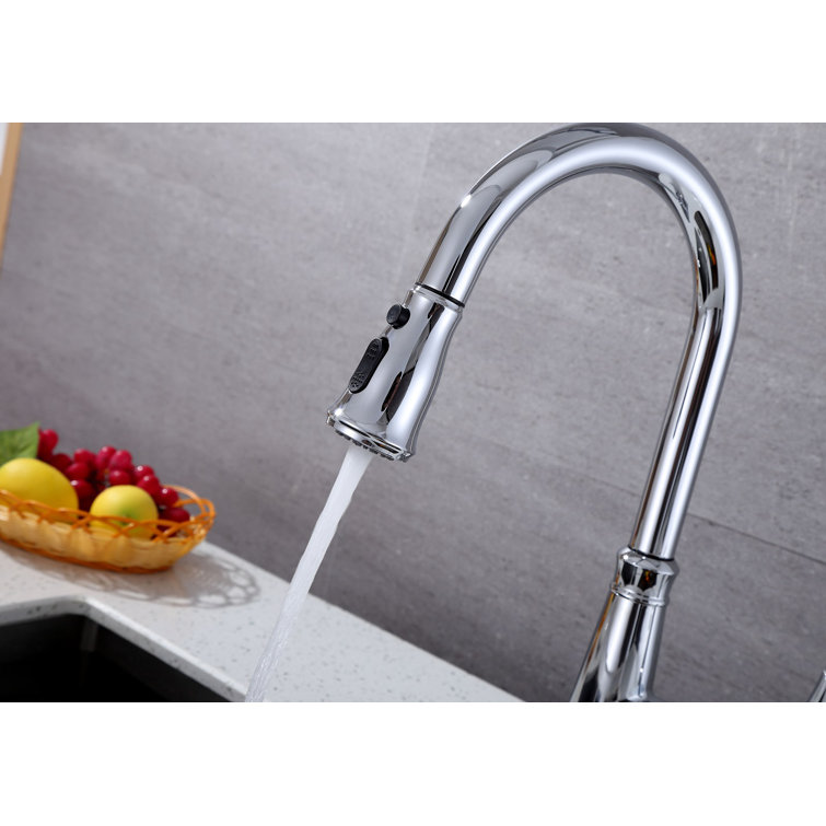Chrome Single-Handle Pull-Down Touchless Kitchen Faucet