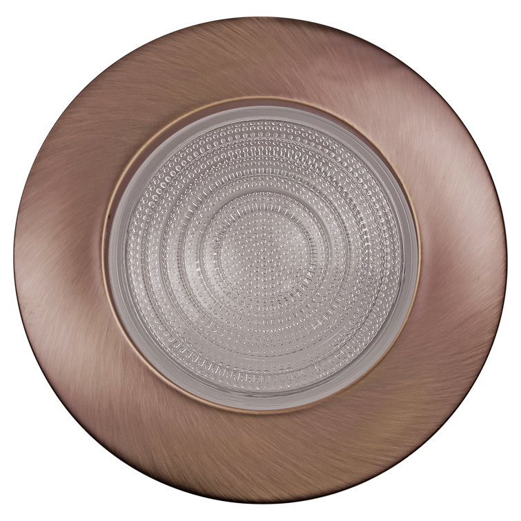Bronze and Glass 6'' Shower Recessed Trim