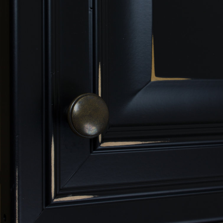 Antique Brass Round Cabinet Knobs with Mounting Hardware