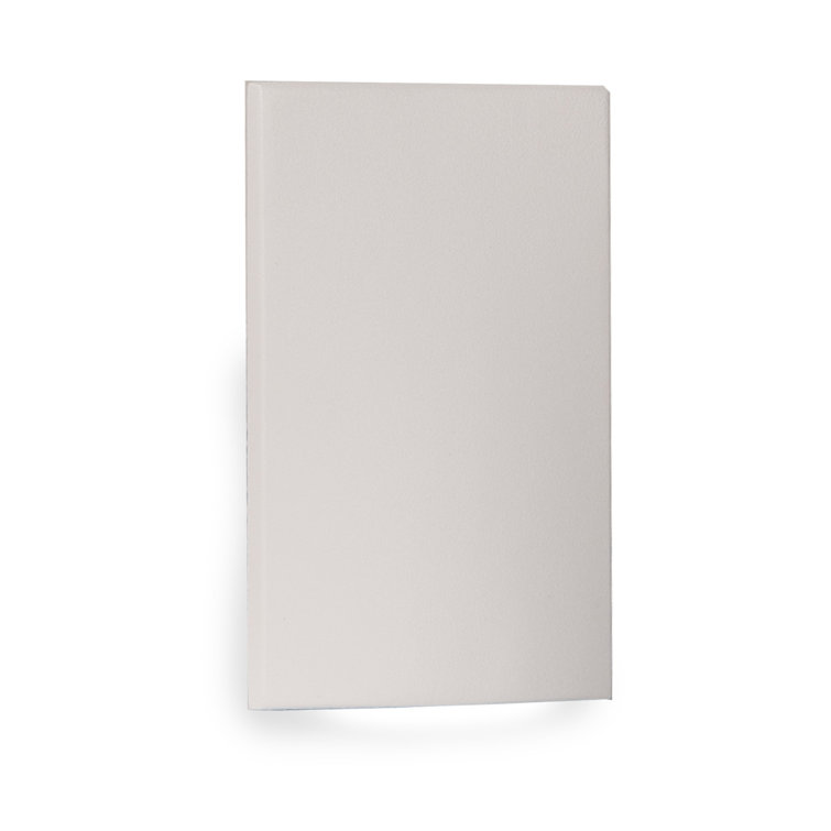 Sleek White LED Wall Light with Amber Diffuser, Direct Wired