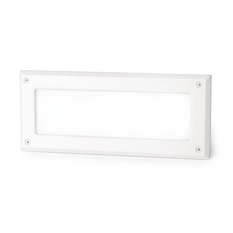 Architectural White 9.5" LED Brick Light with Opal Glass