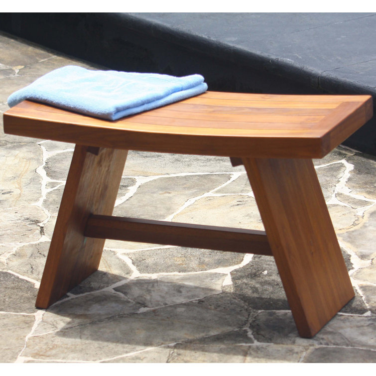 AquaTeak 30" Teak Shower Bench with Teak Oil Finish