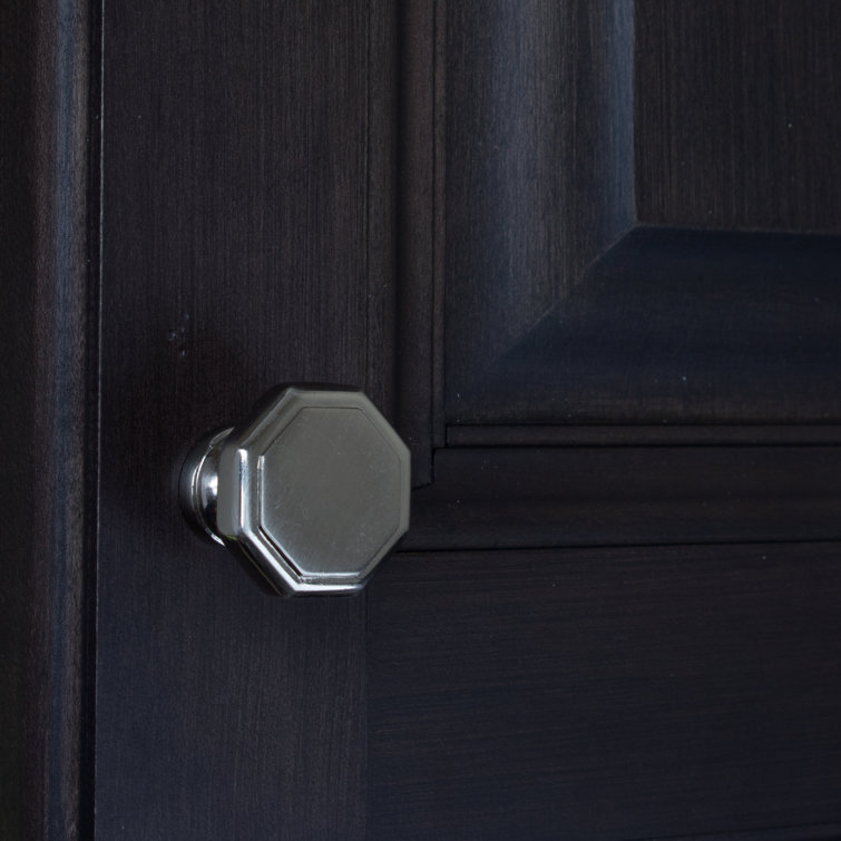 1 1/8" Satin Nickel Geometric Cabinet Knob