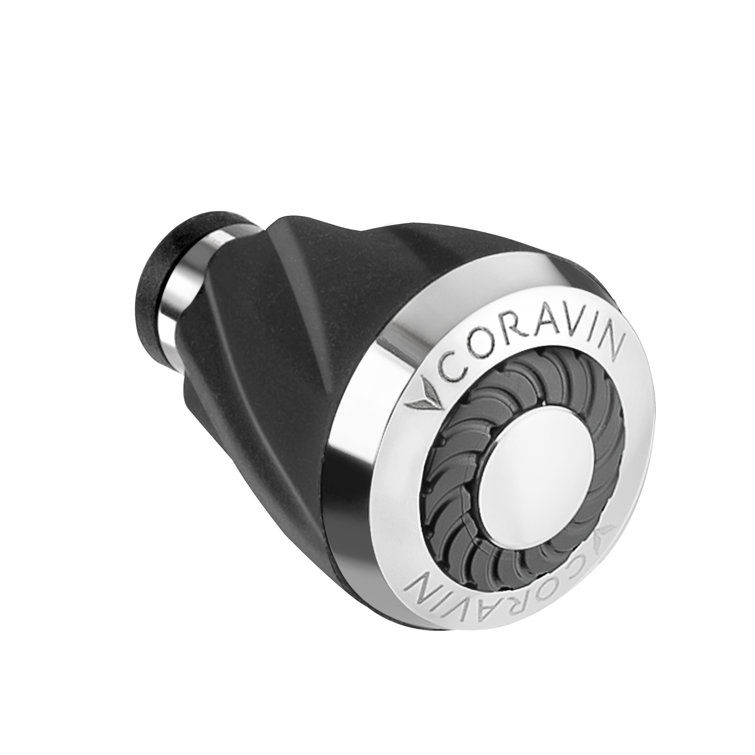 Coravin Timeless Black and Silver Wine Aerator Attachment