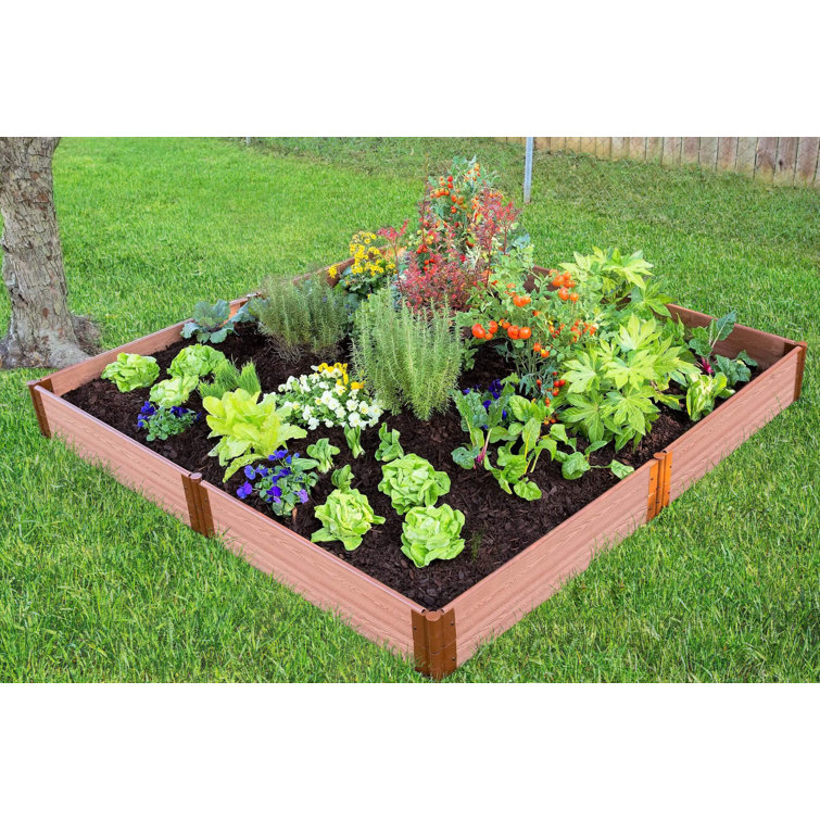 Classic Sienna Composite Raised Garden Bed 8' x 8' x 11"