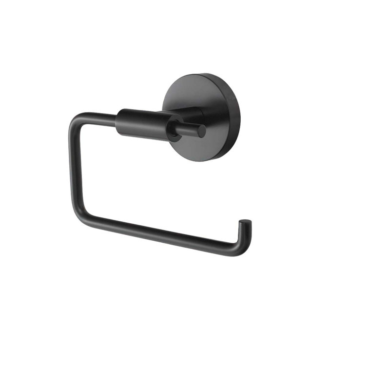 Matte Black Brass Wall Mount Toilet Paper Holder