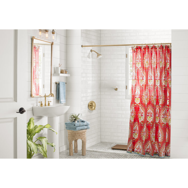 Polished Brass 60" Straight Shower Curtain Rod
