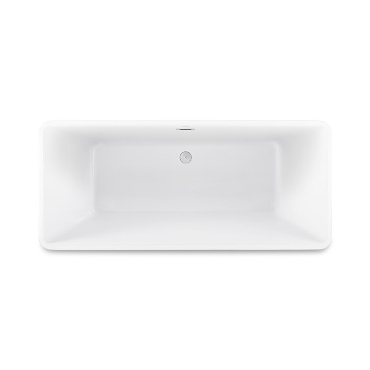 St. Tropez 67" White Acrylic Freestanding Bathtub