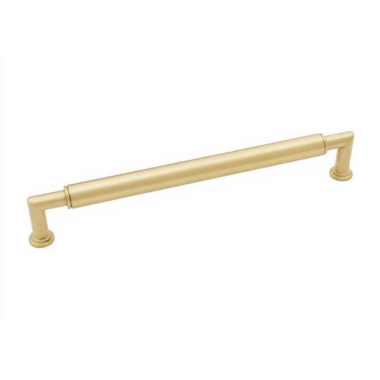 8" Satin Brass Modern Bar Pull with Mounting Hardware