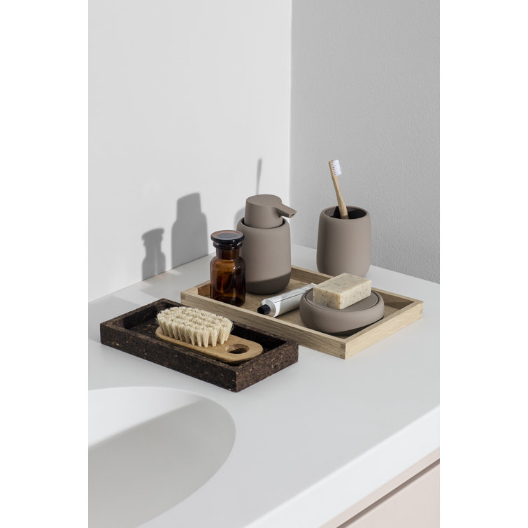 Magnet Charcoal Ceramic Soap Dispenser with Soft-Touch Finish