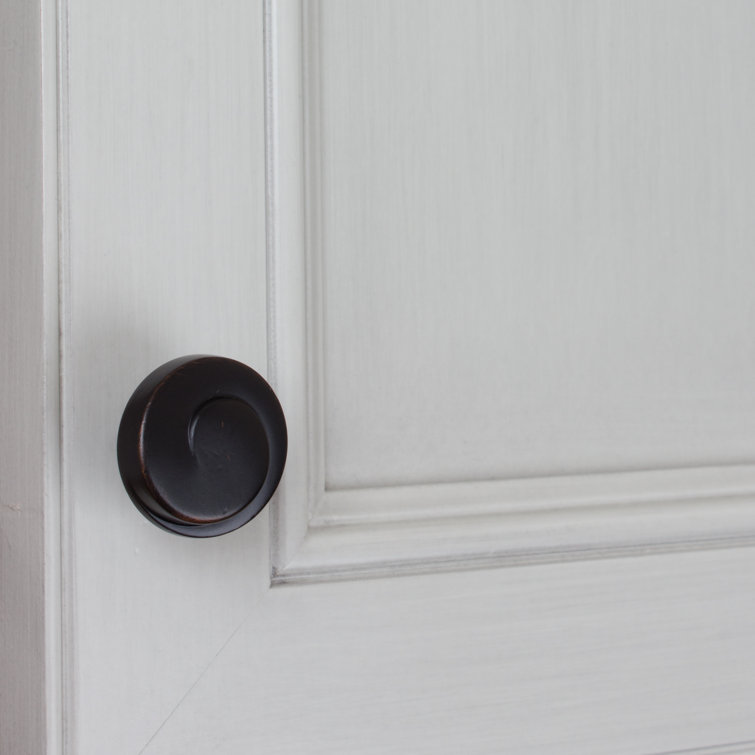 Oil Rubbed Bronze Round Cabinet Knob with Mounting Hardware