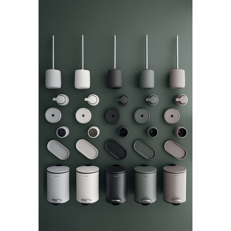 Magnet Charcoal Ceramic Soap Dispenser with Soft-Touch Finish