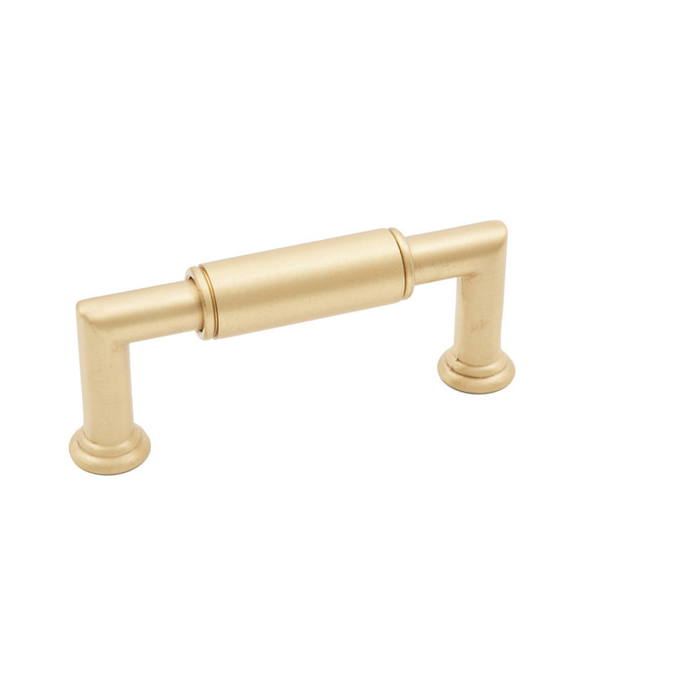 Satin Brass 3'' Modern Cylinder Bar Pull